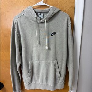 Nike Pullover Hoodie Gray Speckled Fleece Sweatshirt Men’s Small